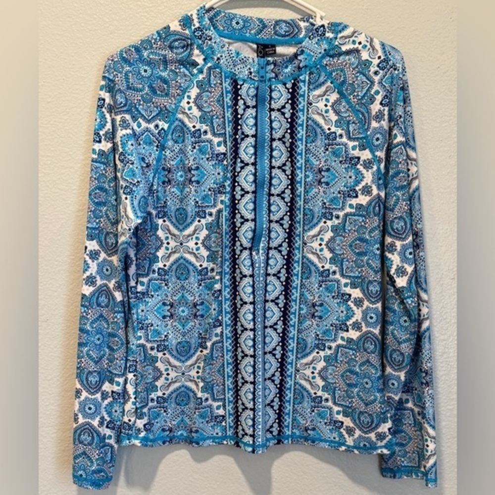 Aqua Et Sol Swim Top Size Large